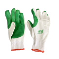 High quality anti cut green rubber latex coated safety protective gloves